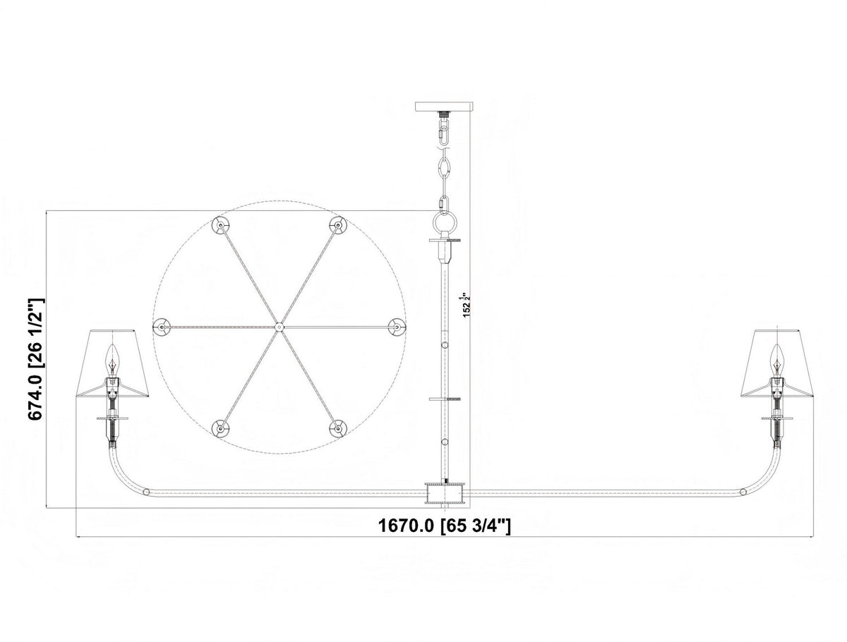 Lustre Tova Nickel brossé, 65 3/4" – vue 6