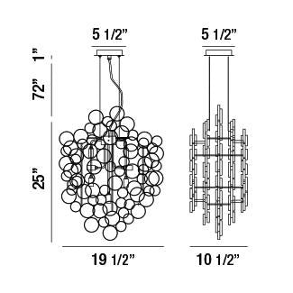 Lustre Trento Chrome – vue 5
