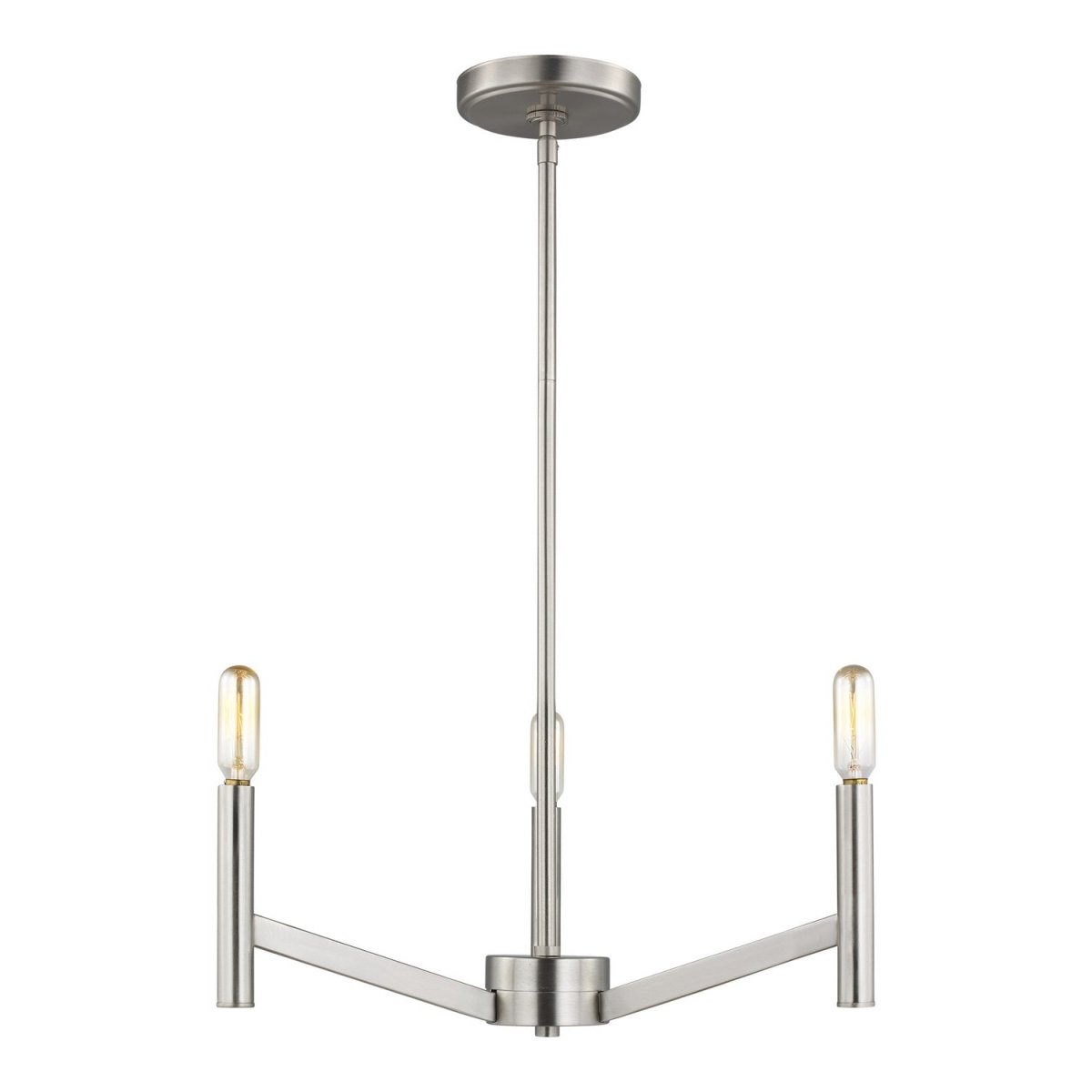 Lustre Vector - Nickel brossé 18" by Visual Comfort Studio | Luminaires & cie