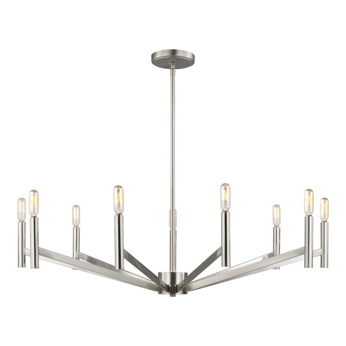 Lustre Vector - Nickel brossé 36" by Visual Comfort Studio | Luminaires & cie