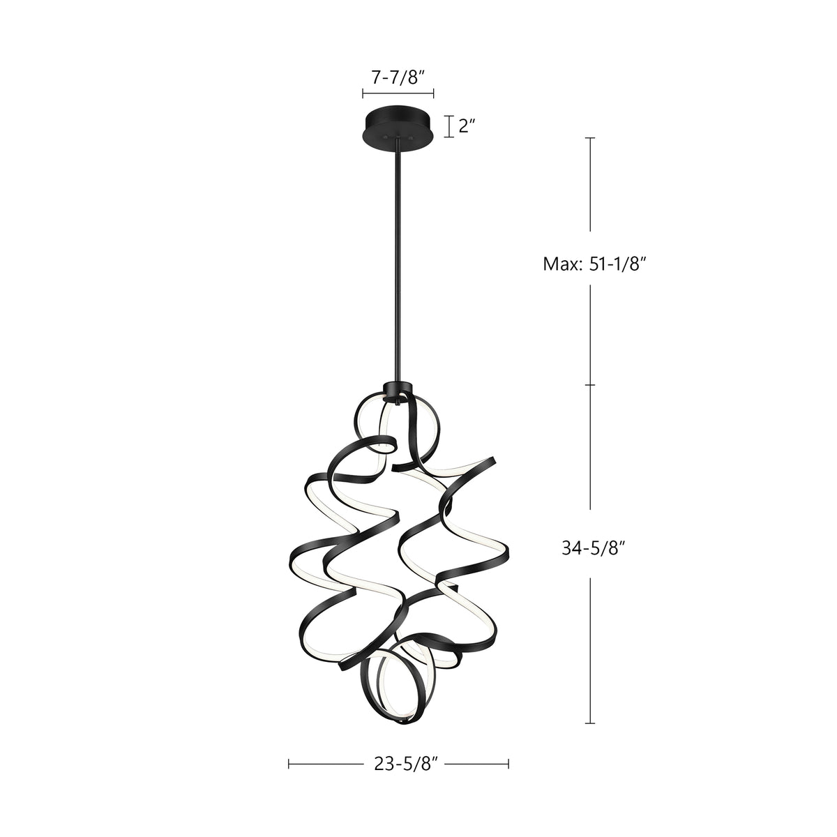 Lustre vertical Synergy Laiton antique, 23 5/8" – vue 4