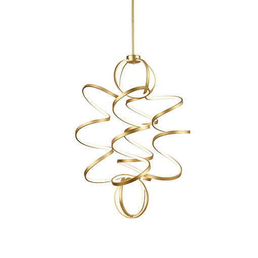 Lustre vertical Synergy Laiton antique, 31 1/2" – Kuzco Lighting
