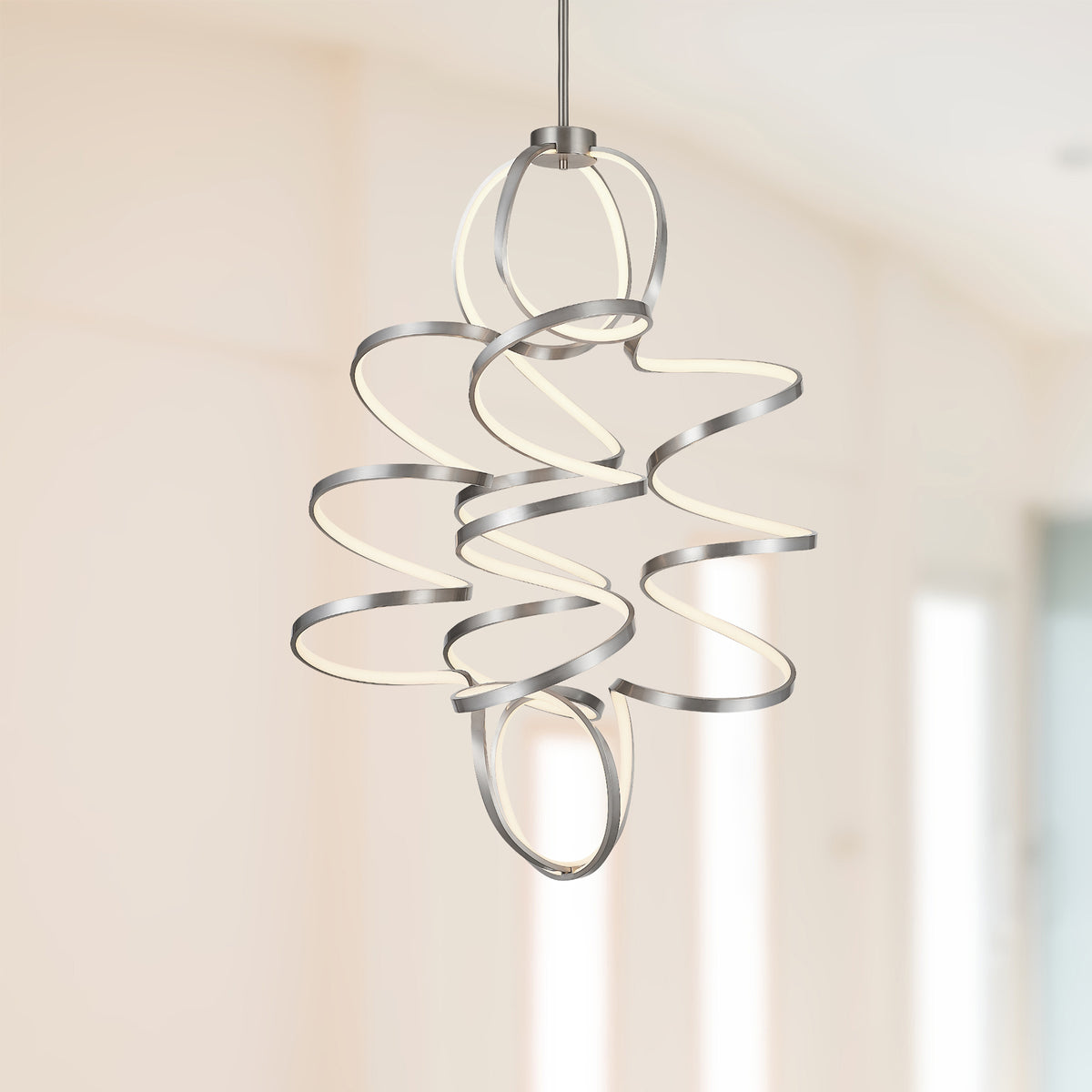 Lustre vertical Synergy Argent antique, 31 1/2" – vue 3
