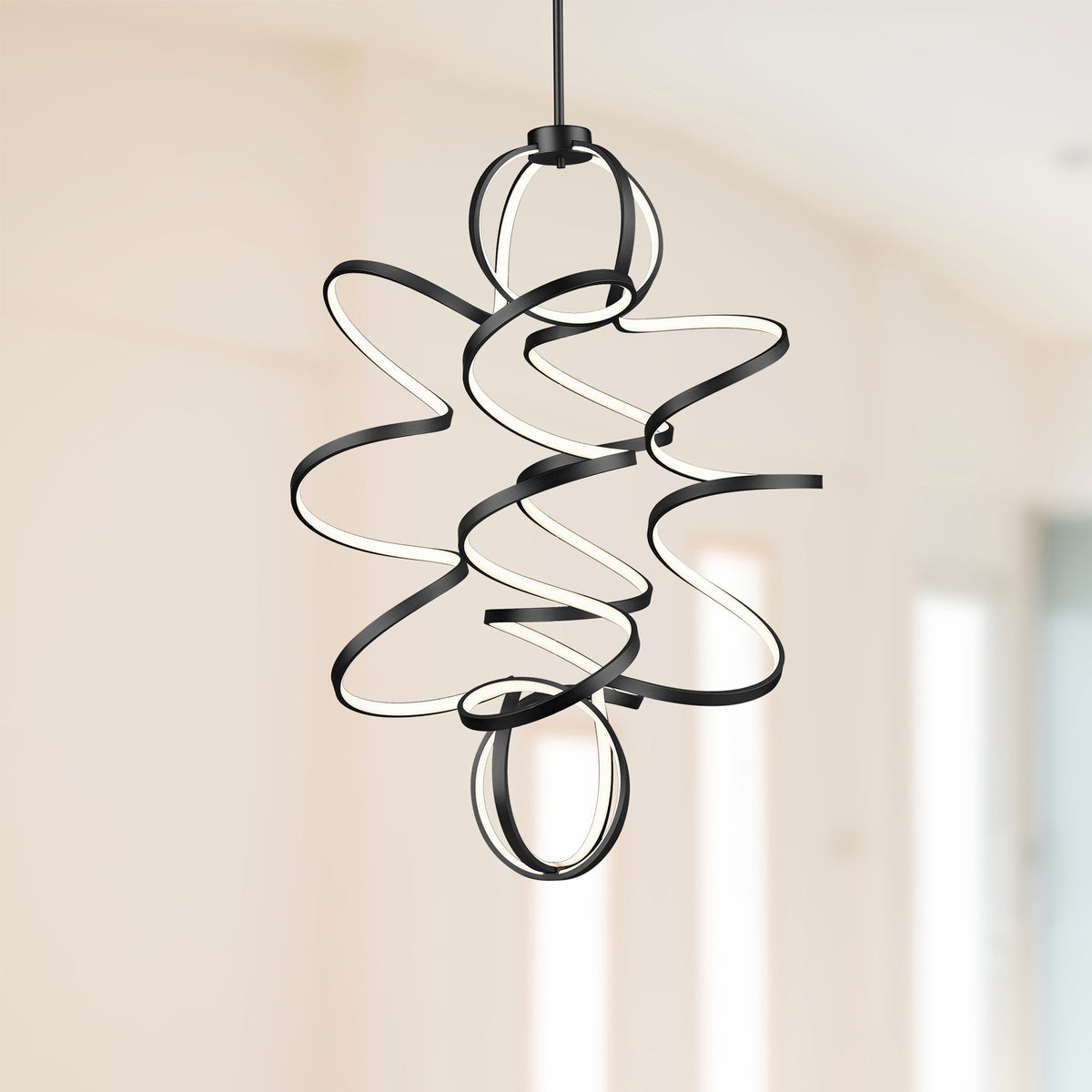 Lustre vertical Synergy Noir, 31 1/2" – vue 2
