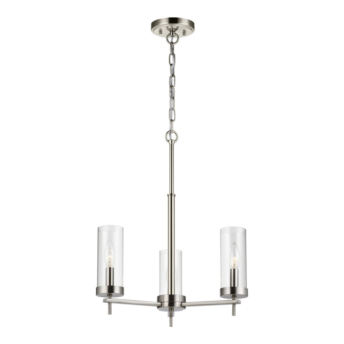 Lustre Zire - Nickel brossé 18" by Visual Comfort Studio | Luminaires & cie