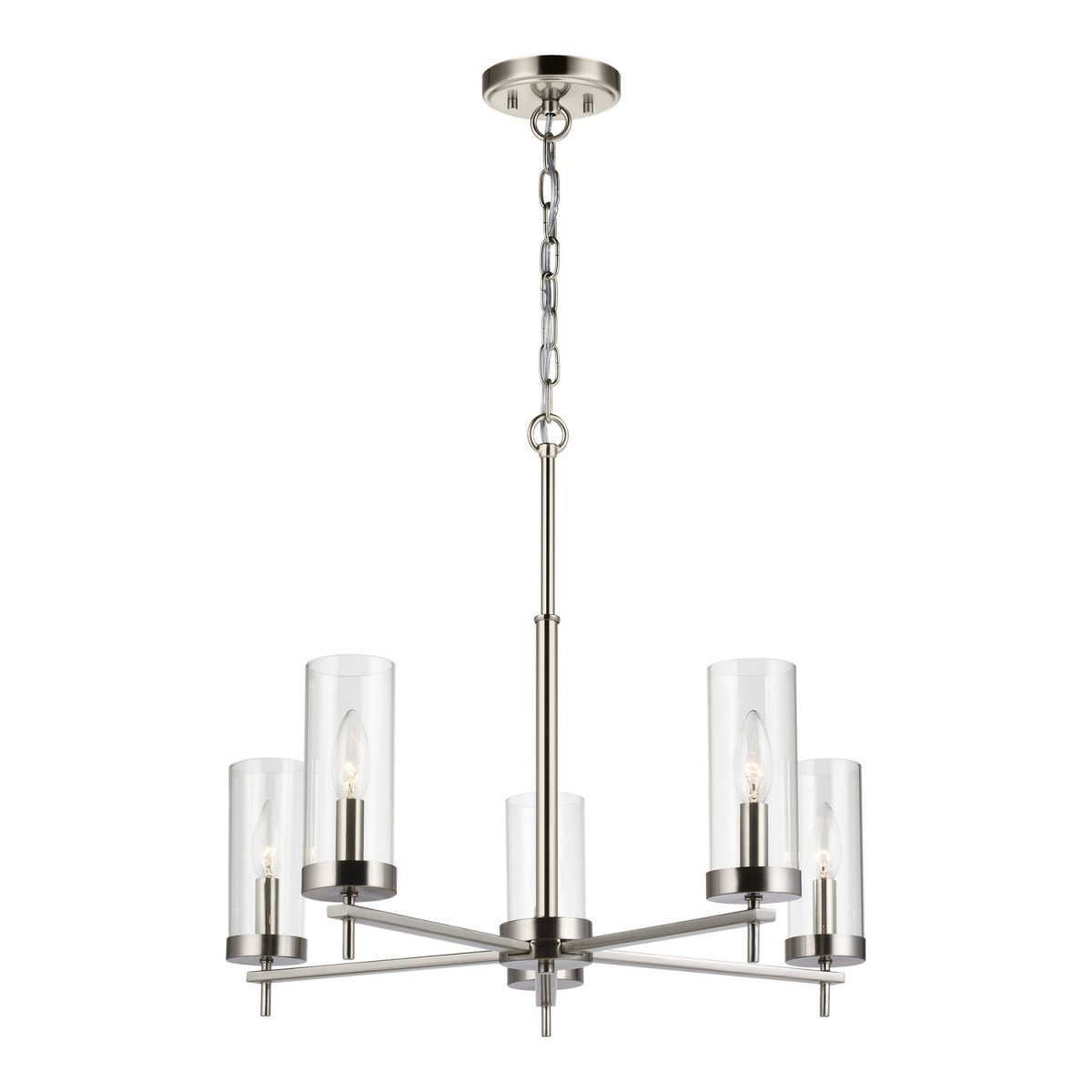 Lustre Zire - Nickel brossé 26" by Visual Comfort Studio | Luminaires & cie