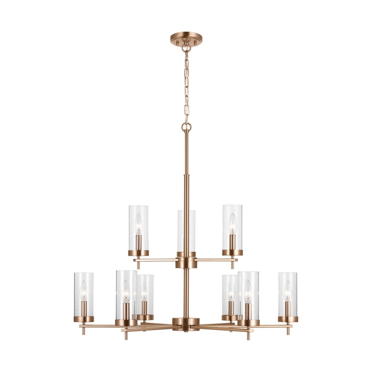 Lustre Zire - Laiton satiné 32" by Visual Comfort Studio | Luminaires & cie