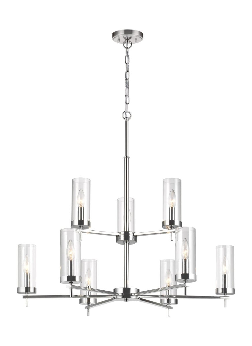 Lustre Zire - Nickel brossé 32" by Visual Comfort Studio | Luminaires & cie