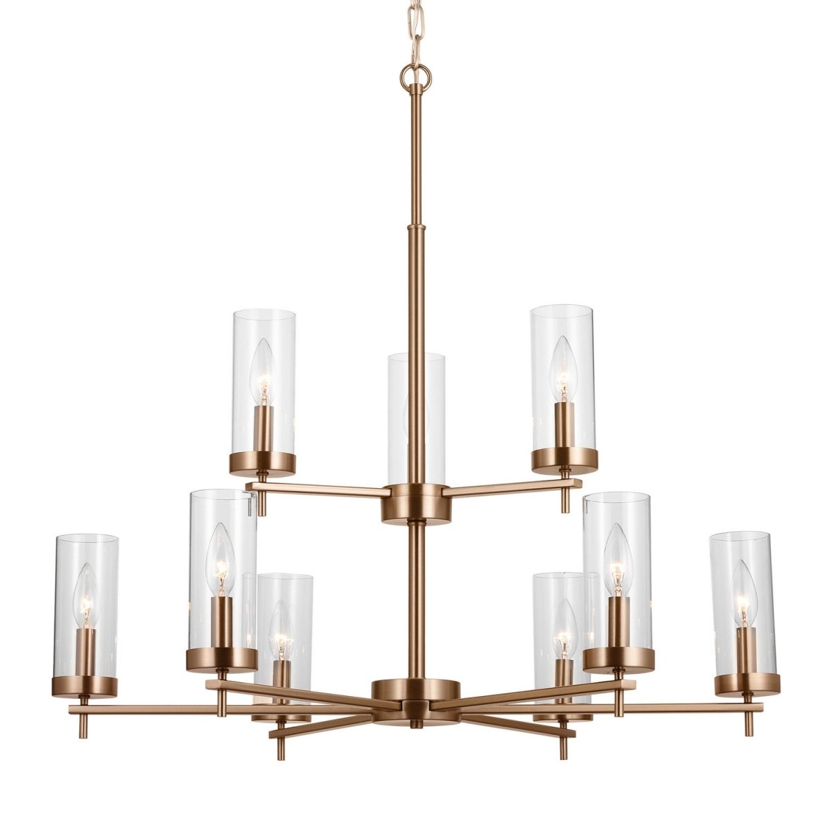 Lustre Zire - Nickel brossé 32" by Visual Comfort Studio | Luminaires & cie