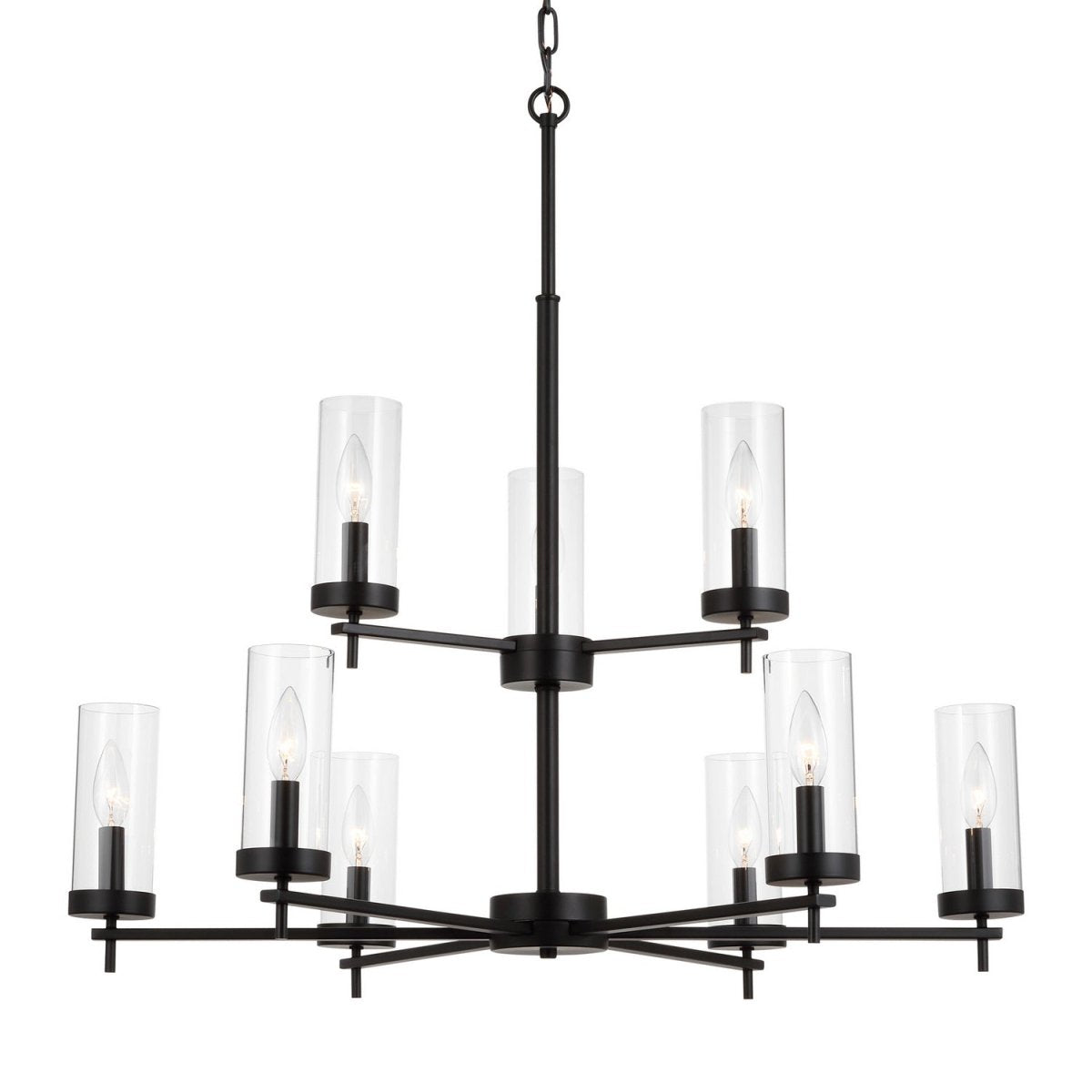Lustre Zire - Nickel brossé 32" by Visual Comfort Studio | Luminaires & cie
