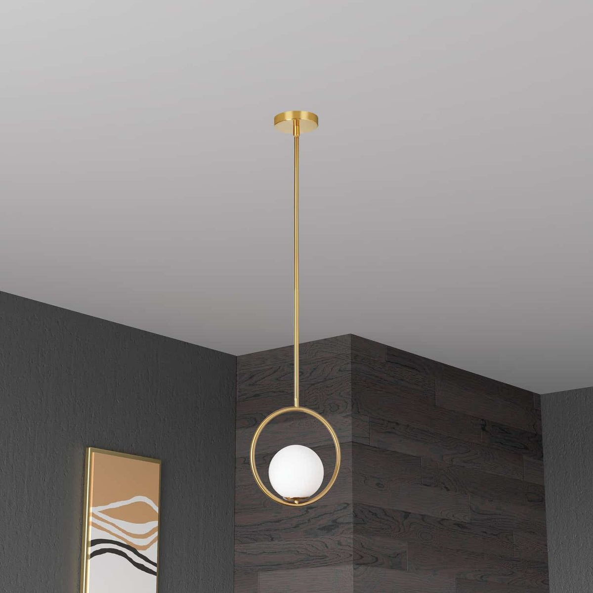 Mini-suspension Adrienna Laiton vieilli – vue 2