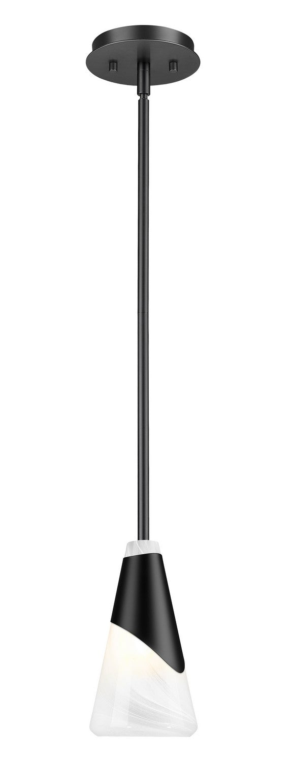 Mini-suspension Aimie Tige, Noir mat, 13 1/4" – Z-Lite