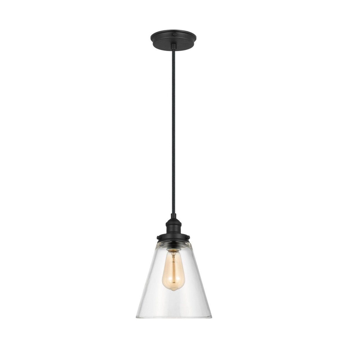 Mini-suspension Baskin - Midnight Black 8.5 by Visual Comfort Studio | Luminaires & cie