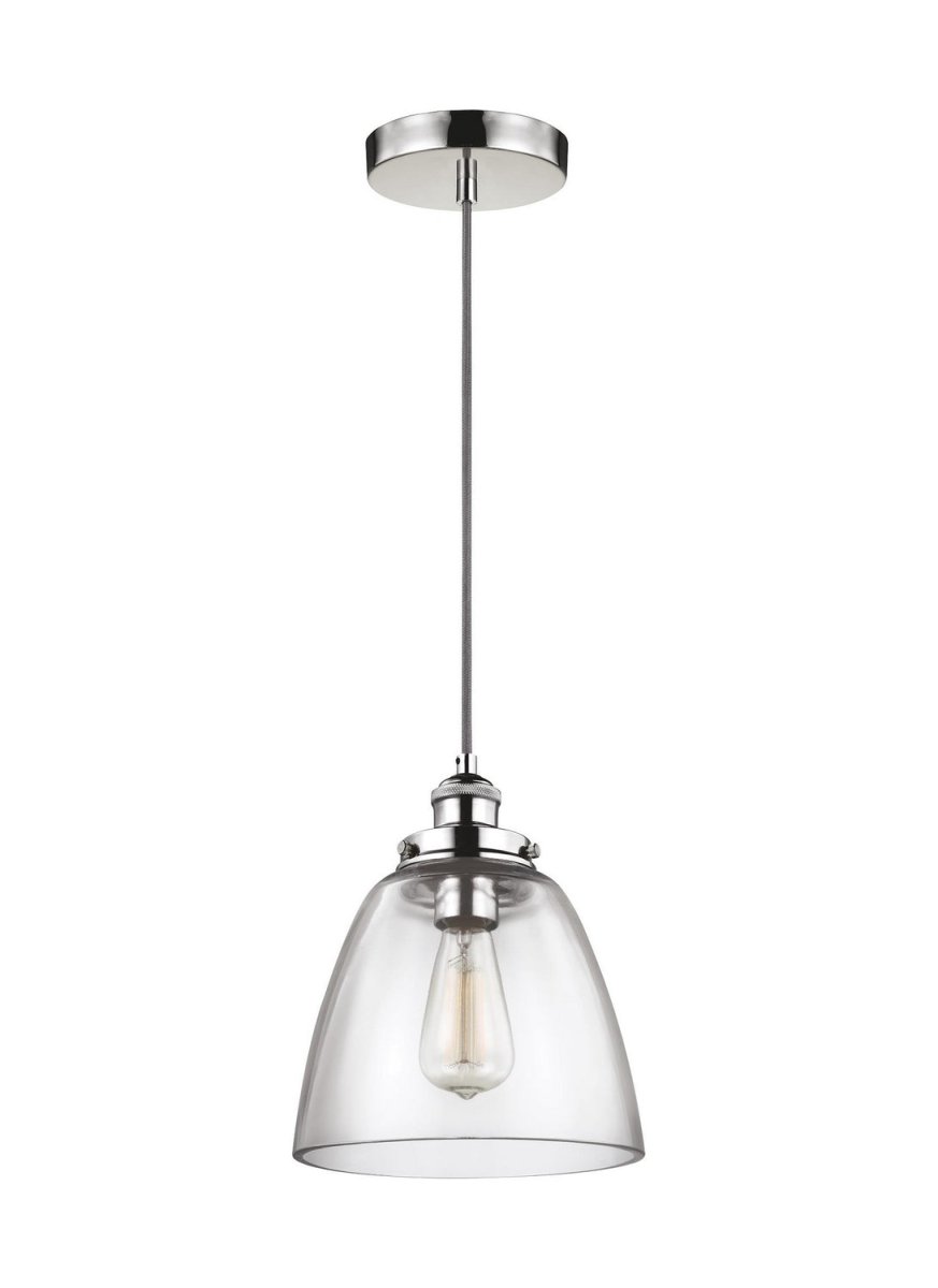 Mini-suspension Baskin - Polished Nickel 9 by Visual Comfort Studio | Luminaires & cie