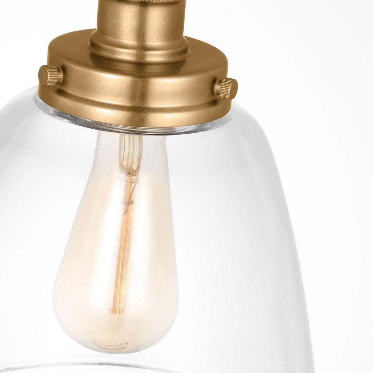 Mini-suspension Baskin - Satin Brass 9 by Visual Comfort Studio | Luminaires & cie