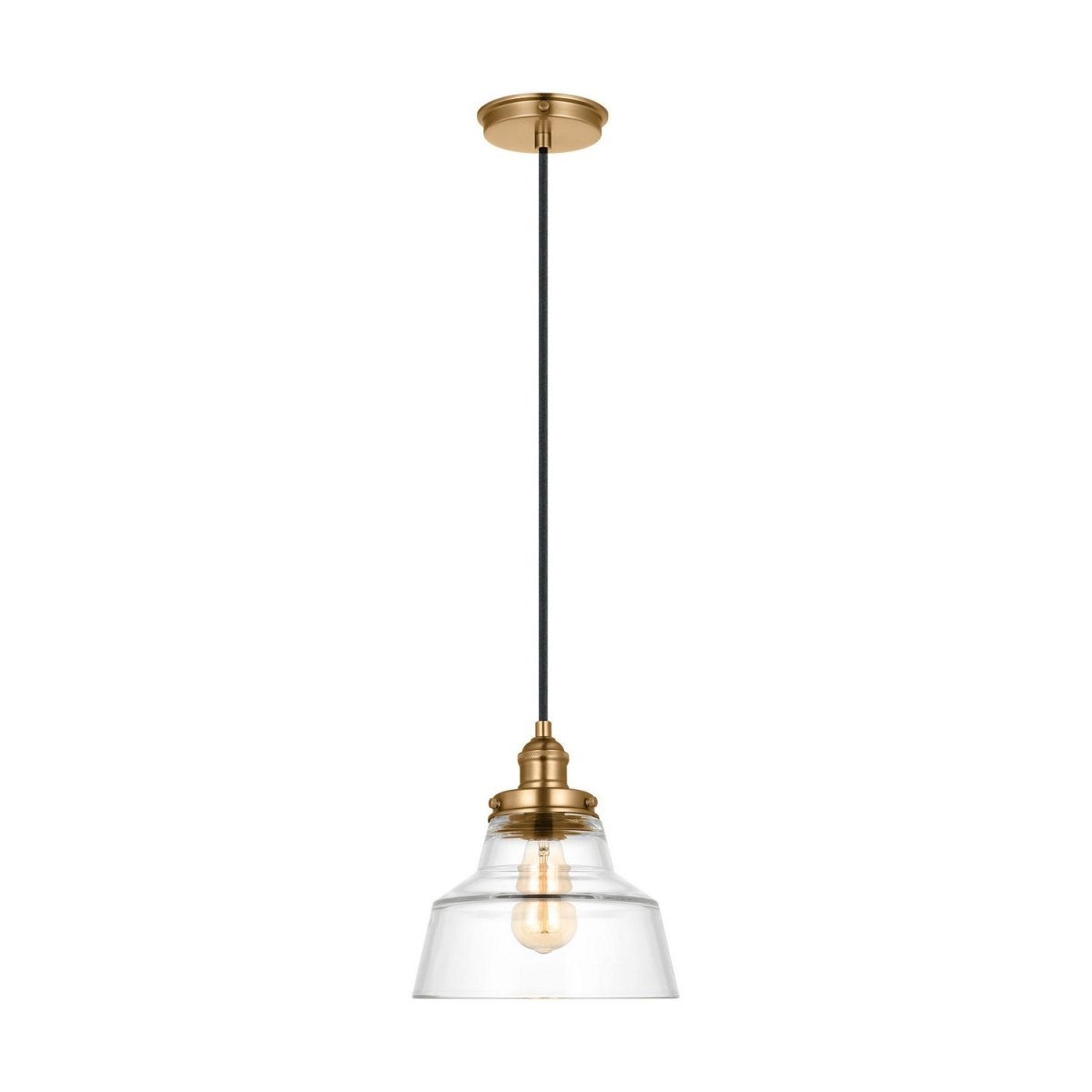 Mini-suspension Baskin - Satin Brass 9 by Visual Comfort Studio | Luminaires & cie