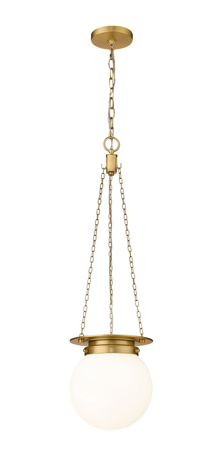 Mini-suspension Calhoun Laiton patrimoine, Opale blanc – Z-Lite
