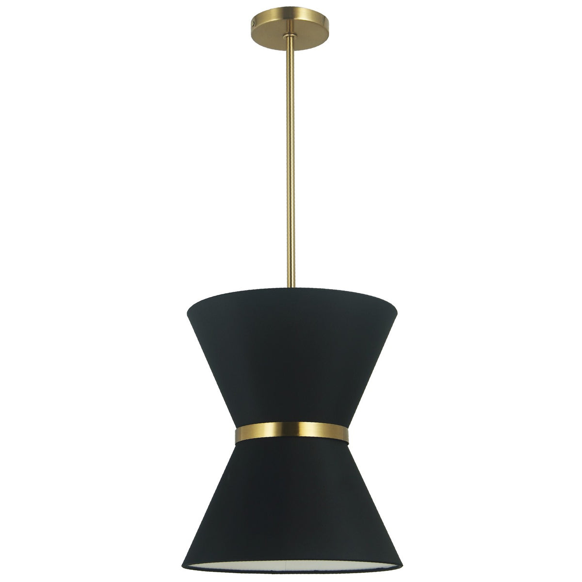 Mini-suspension Caterine Laiton vieilli, 12", Noir – vue 2