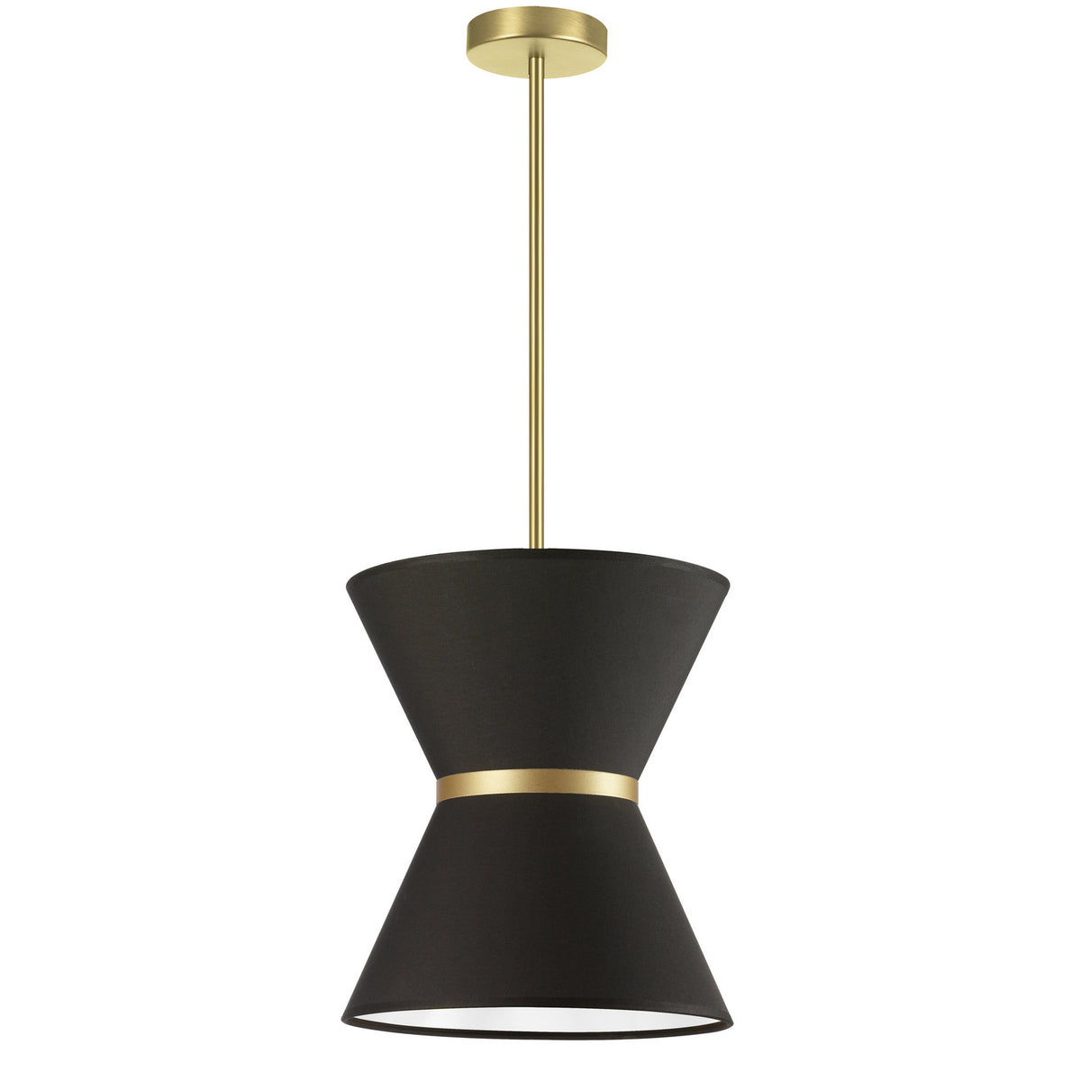 Mini-suspension Caterine Laiton vieilli, 12", Noir – Dainolite
