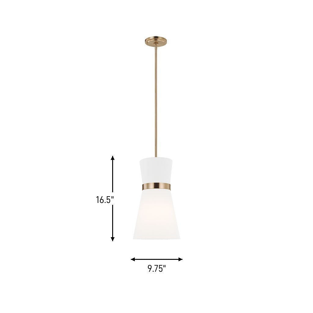 Mini-suspension Clark - Laiton satiné by Visual Comfort Studio | Luminaires & cie
