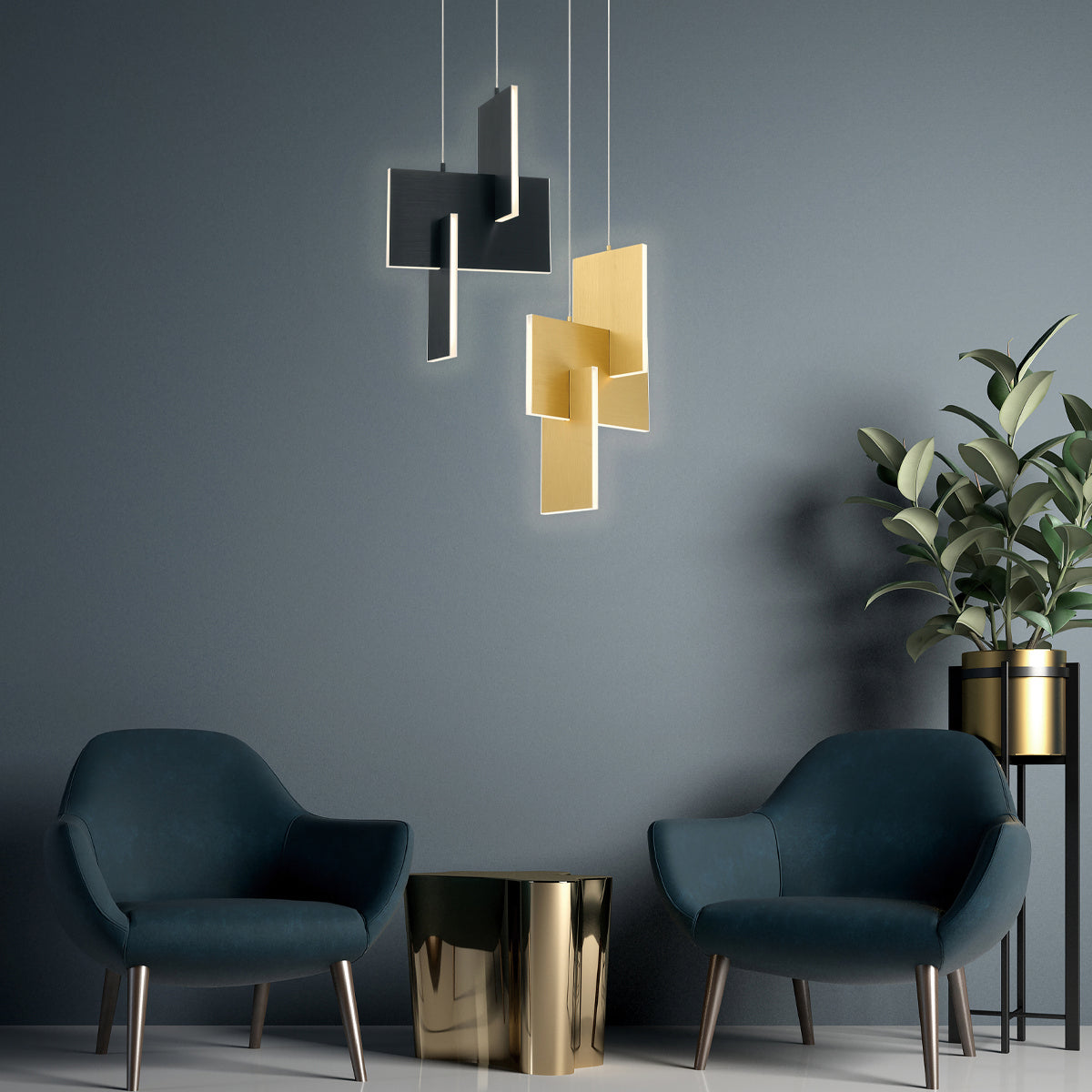 Mini-suspension Coburg Noir anodisé – vue 4
