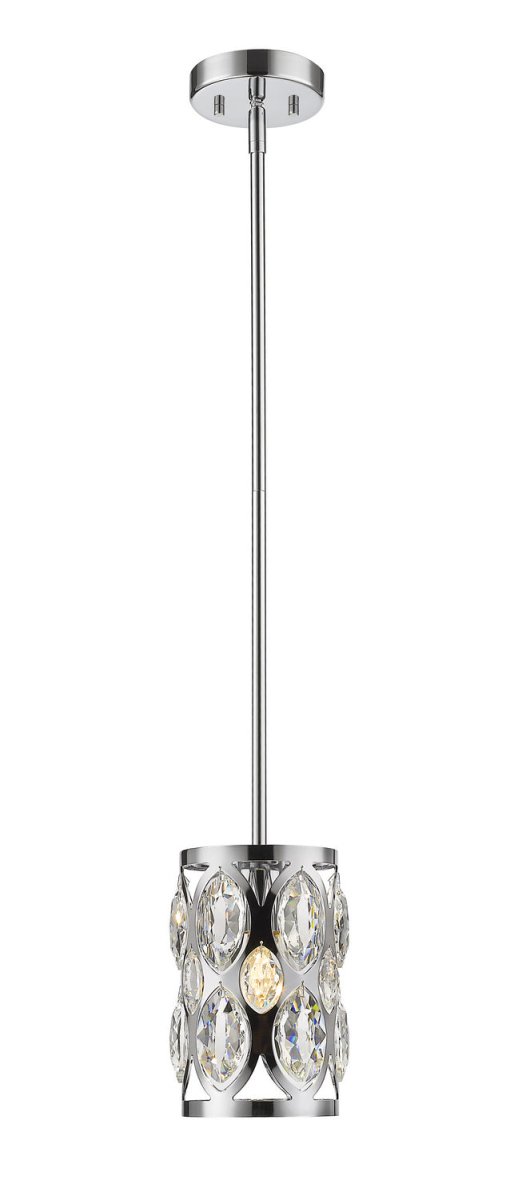 Mini-suspension Dealey - Chrome 6 1/2" by Z-Lite | Luminaires & cie