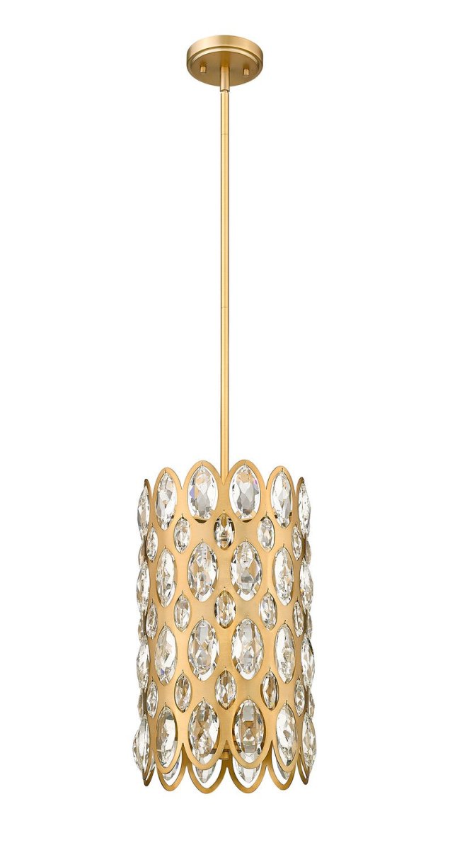 Mini-suspension Dealey - Laiton héritage 9 1/4" by Z-Lite | Luminaires & cie