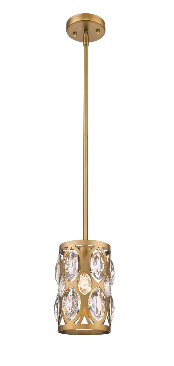 Mini-suspension Dealey - Laiton héritage 9 1/4" by Z-Lite | Luminaires & cie