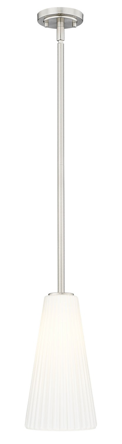 Mini-suspension Farrell Tige, Nickel brossé, 13 3/4" – Z-Lite