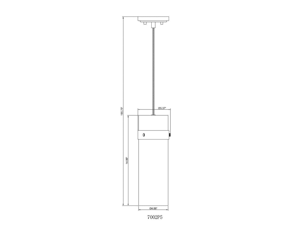 Mini-suspension Fontaine - Tige Laiton frotté 5 3/4" by Z-Lite | Luminaires & cie