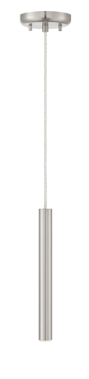 Mini-suspension Forest Câble coaxial argenté, Nickel brossé, 12" – vue 3