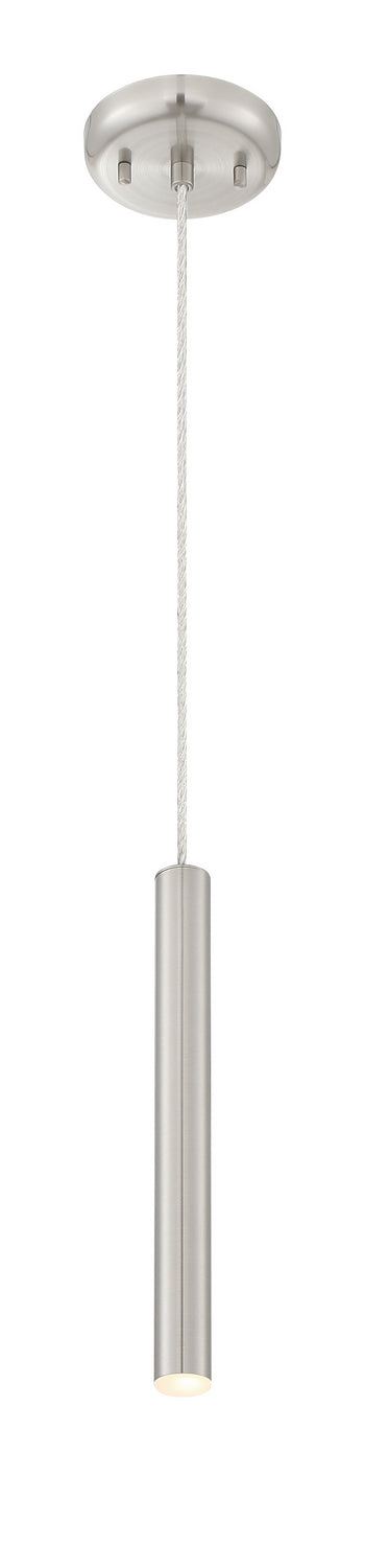 Mini-suspension Forest Câble coaxial argenté, Nickel brossé, 12" – Z-Lite