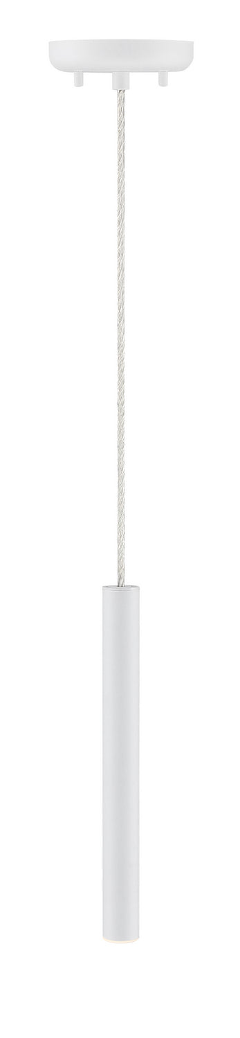 Mini-suspension Forest Câble coaxial argenté, Blanc mat, 12" – vue 4