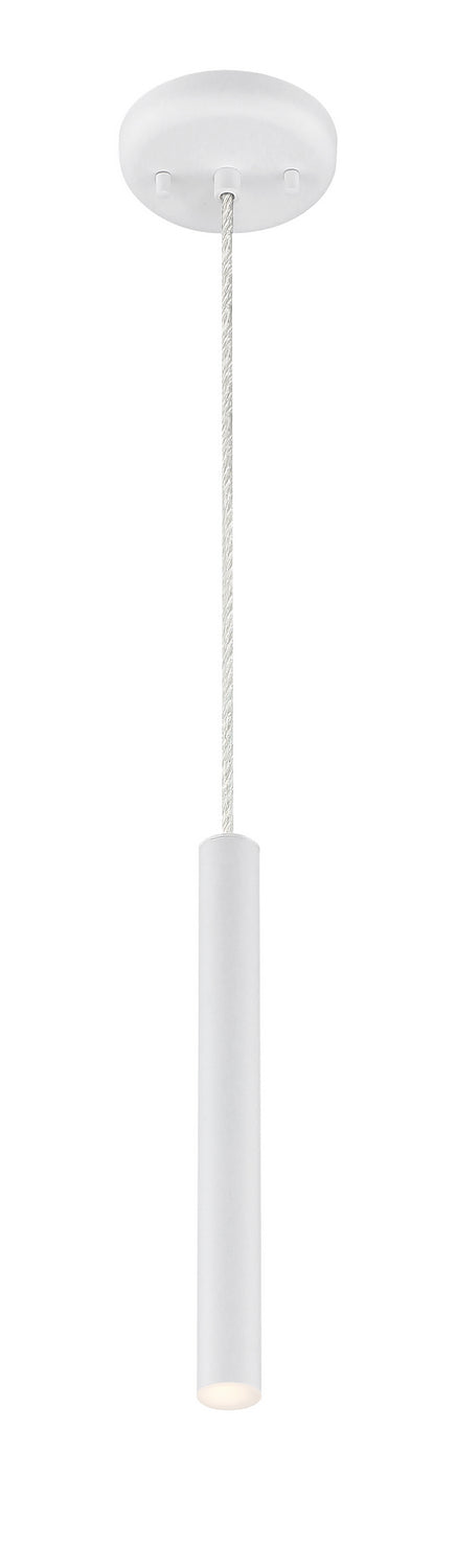 Mini-suspension Forest Câble coaxial argenté, Blanc mat, 12" – Z-Lite