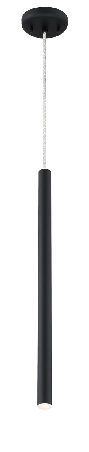 Mini-suspension Forest Câble coaxial argenté, Noir mat, 24" – Z-Lite