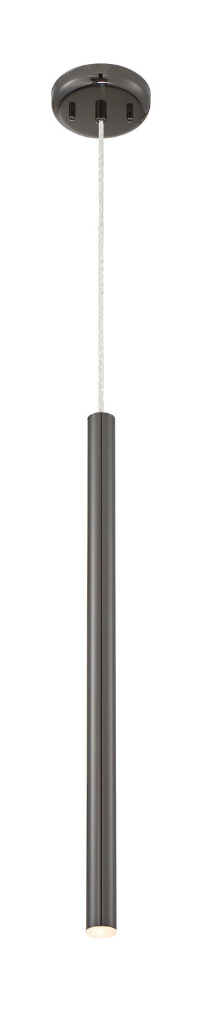 Mini-suspension Forest Câble coaxial argenté, Noir perle, 24" – Z-Lite