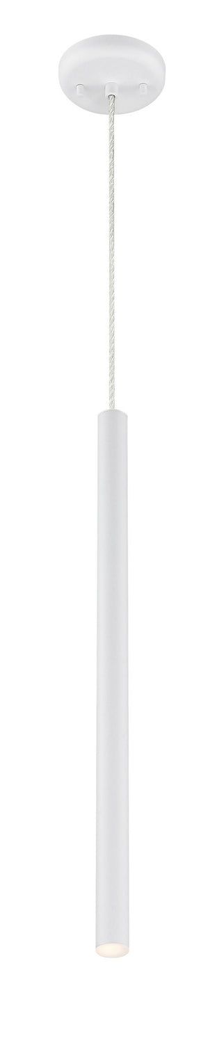 Mini-suspension Forest Câble coaxial argenté, Blanc mat, 24" – Z-Lite