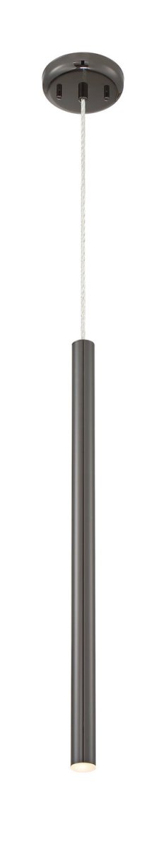 Mini-suspension Forest - Câble coaxial argenté Noir perle 24" by Z-Lite | Luminaires & cie