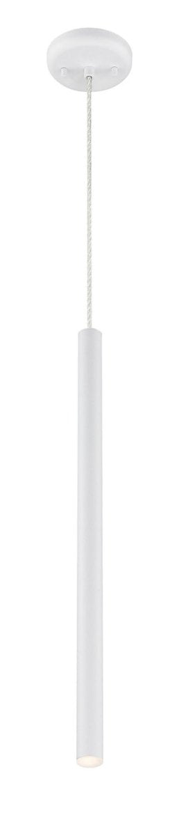 Mini-suspension Forest - Câble coaxial argenté Blanc mat 24" by Z-Lite | Luminaires & cie