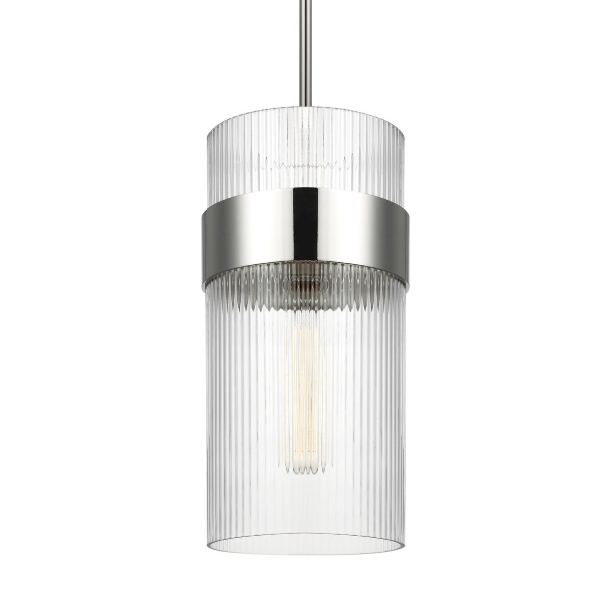 Mini-suspension Geneva - Polished Nickel 7 by Visual Comfort Studio | Luminaires & cie