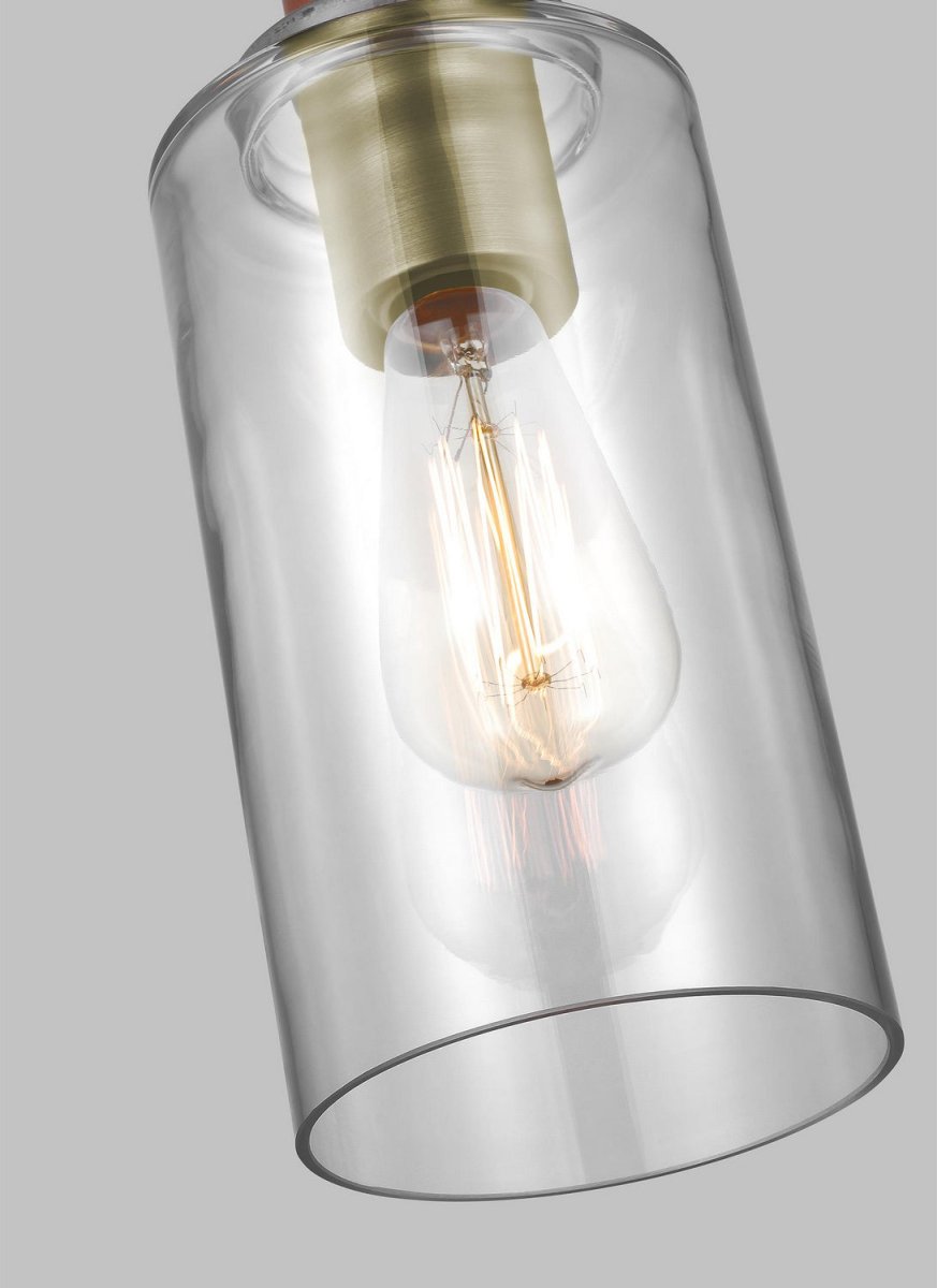 Mini-suspension Hadley - Laiton vieilli dans le temps by Visual Comfort Studio | Luminaires & cie