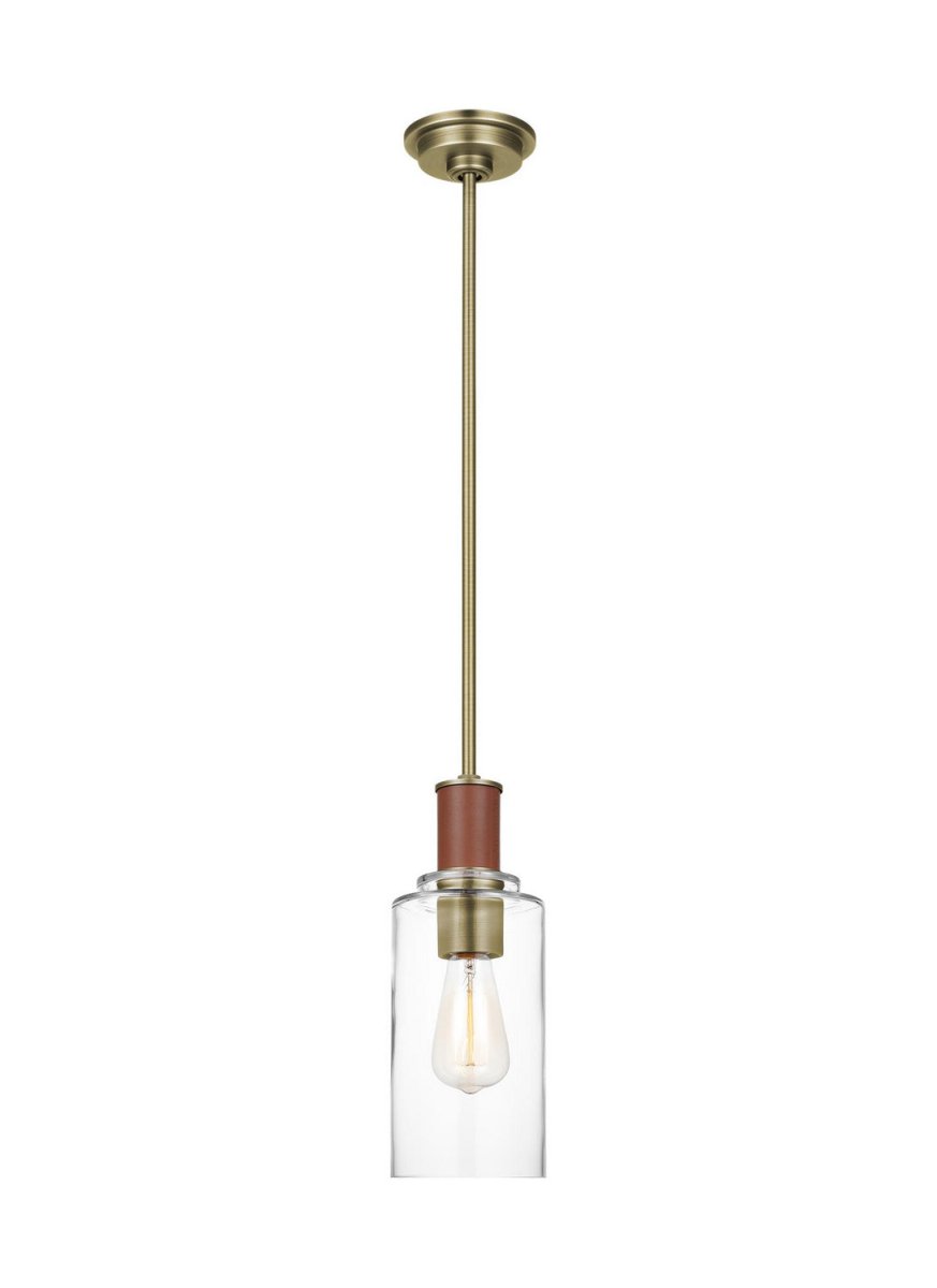 Mini-suspension Hadley - Laiton vieilli dans le temps by Visual Comfort Studio | Luminaires & cie