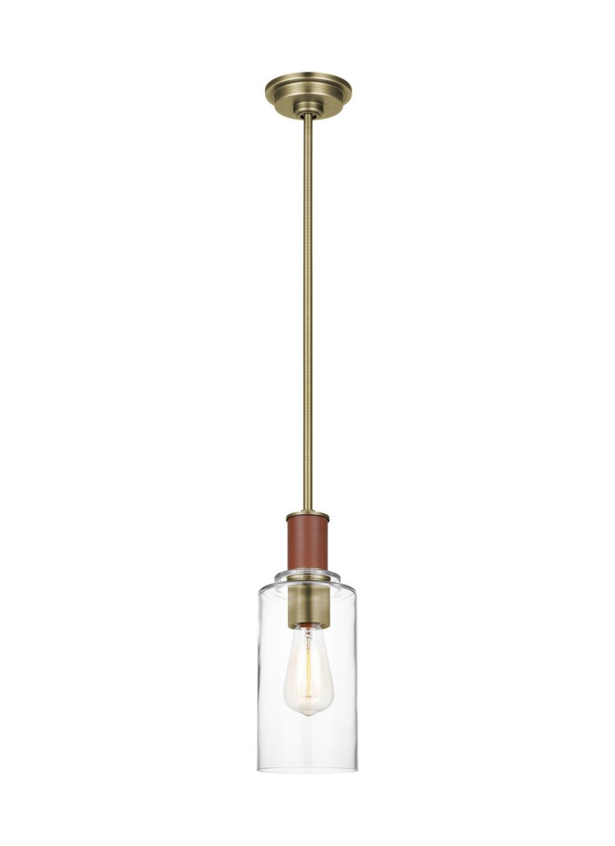 Mini-suspension Hadley - Laiton vieilli dans le temps by Visual Comfort Studio | Luminaires & cie