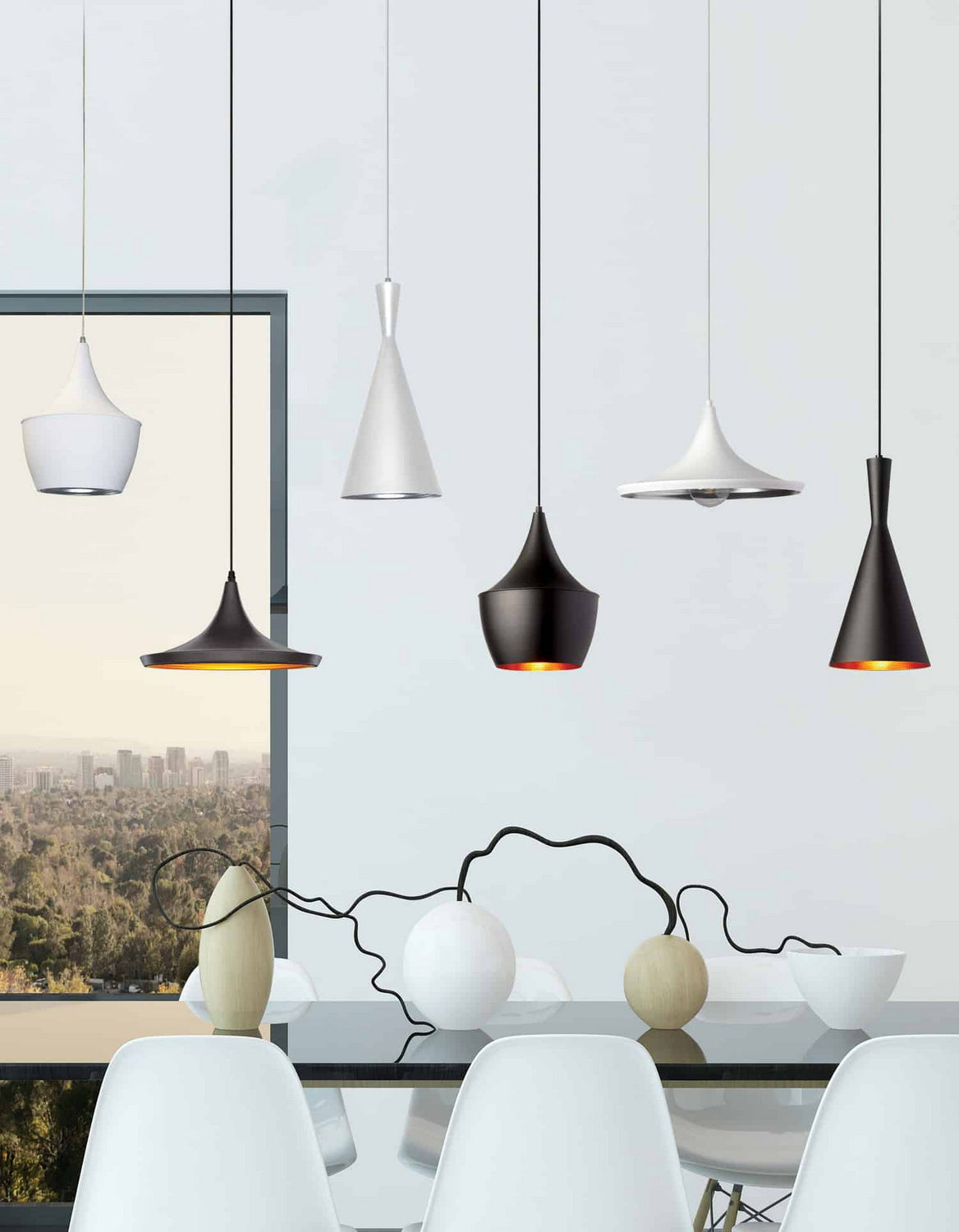 Mini-suspension Helsinki Noir / Noir mat – vue 2