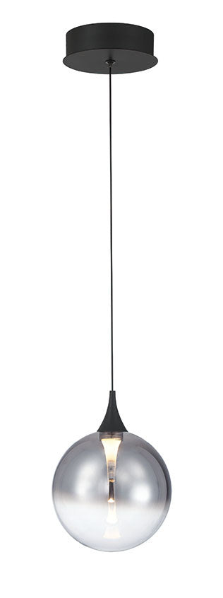 Mini-suspension Iissa Noir mat, Verre fumé – Eurofase