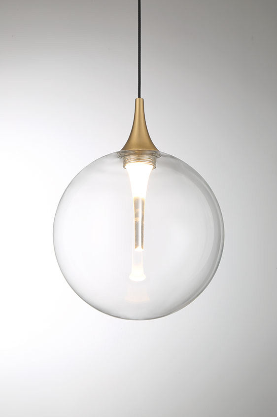 Mini-suspension Iissa Or, Verre transparent – vue 2