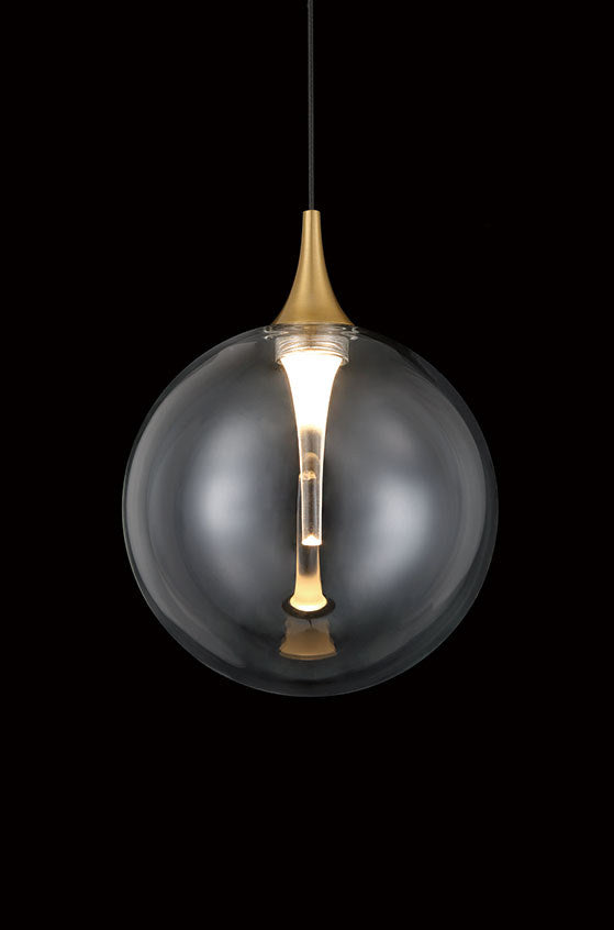 Mini-suspension Iissa Or, Verre transparent – vue 4