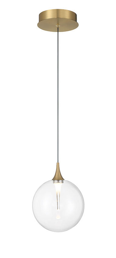 Mini-suspension Iissa Or, Verre transparent – Eurofase