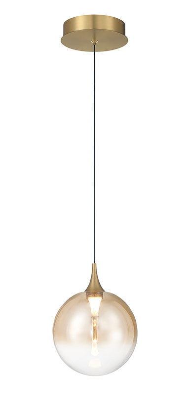 Mini-suspension Iissa Or, Verre ambre – Eurofase