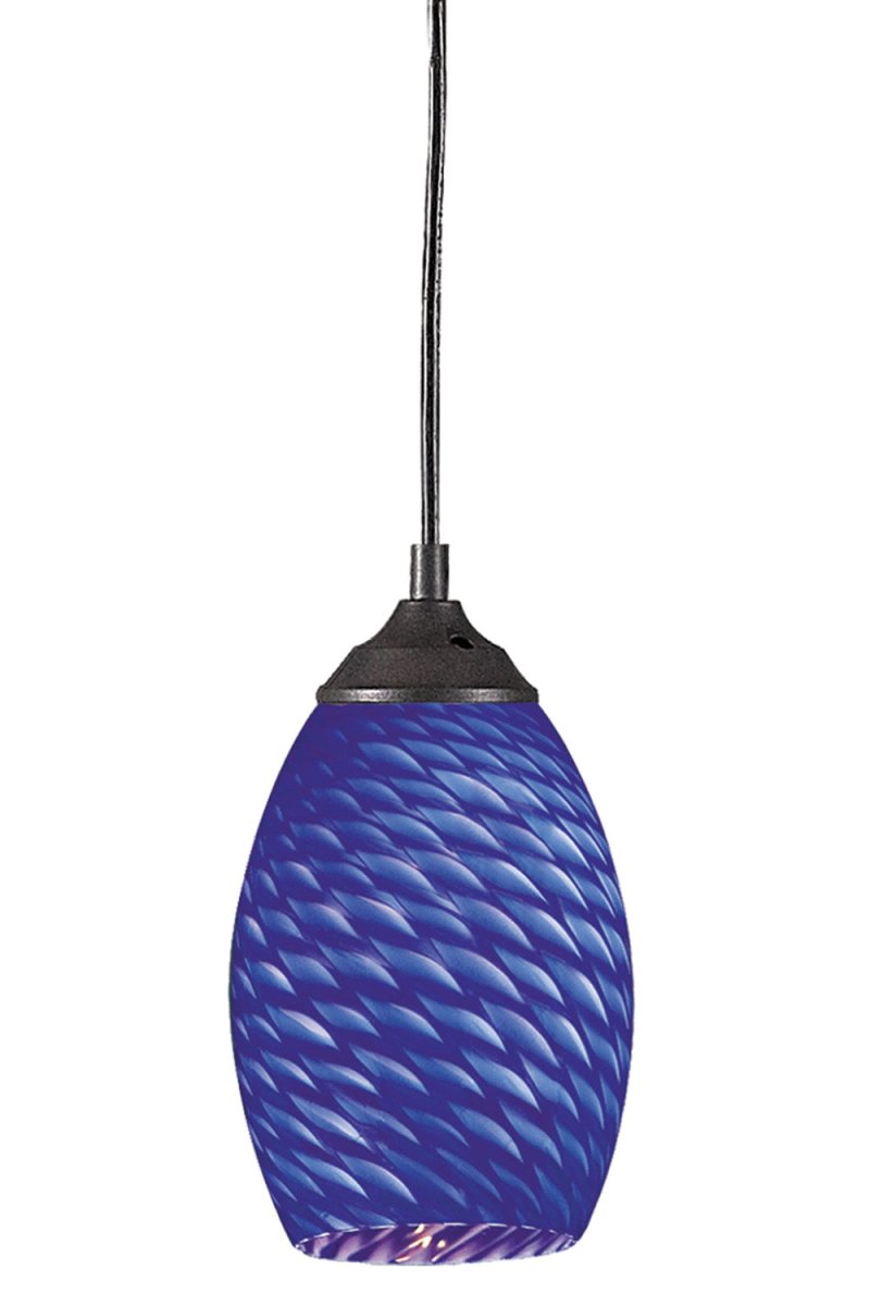 Mini-suspension Jazz - Noir sablé Bleu by Z-Lite | Luminaires & cie
